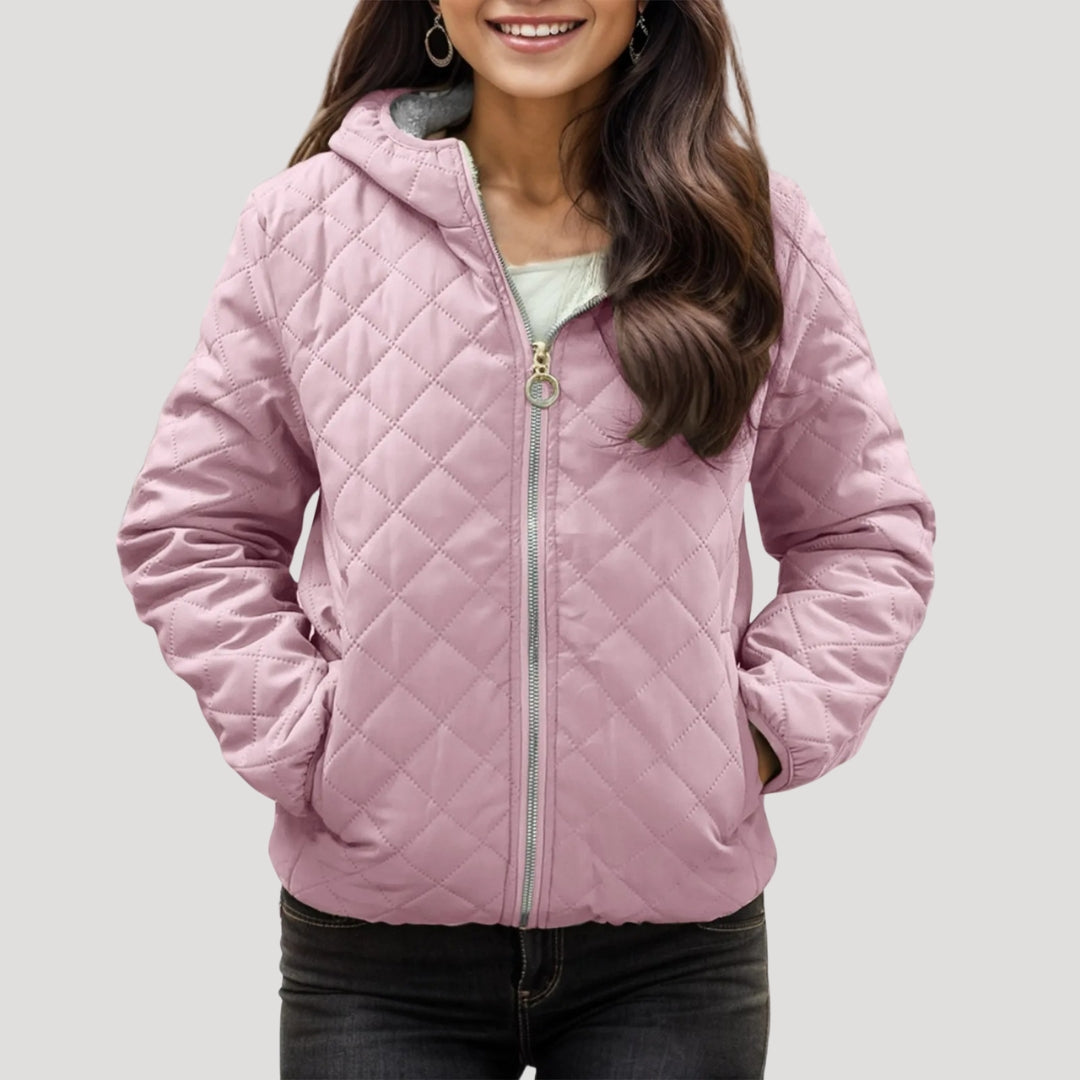 Studio Harvyn | Women - Stylish Quilted Puffer Jacket - Hooded Style