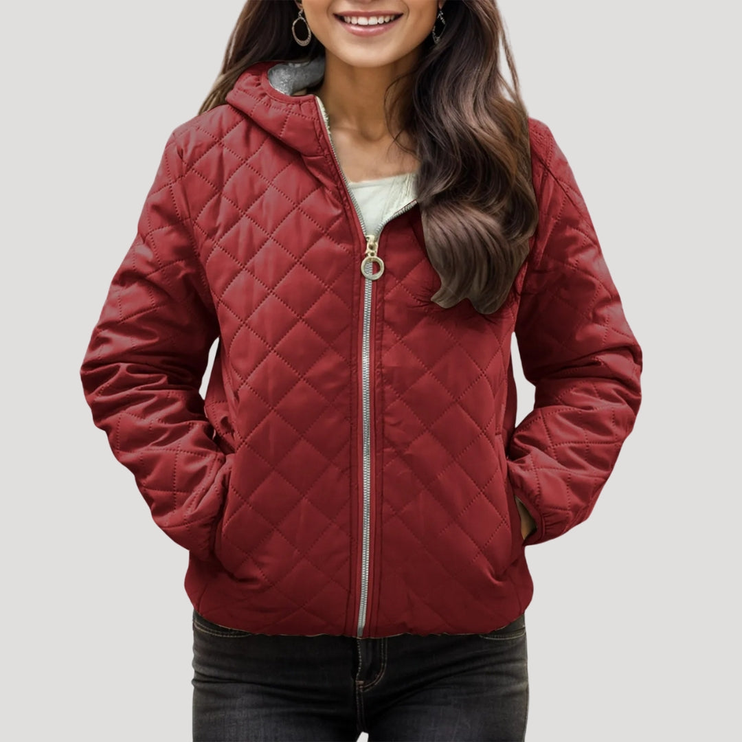 Studio Harvyn | Women - Stylish Quilted Puffer Jacket - Hooded Style