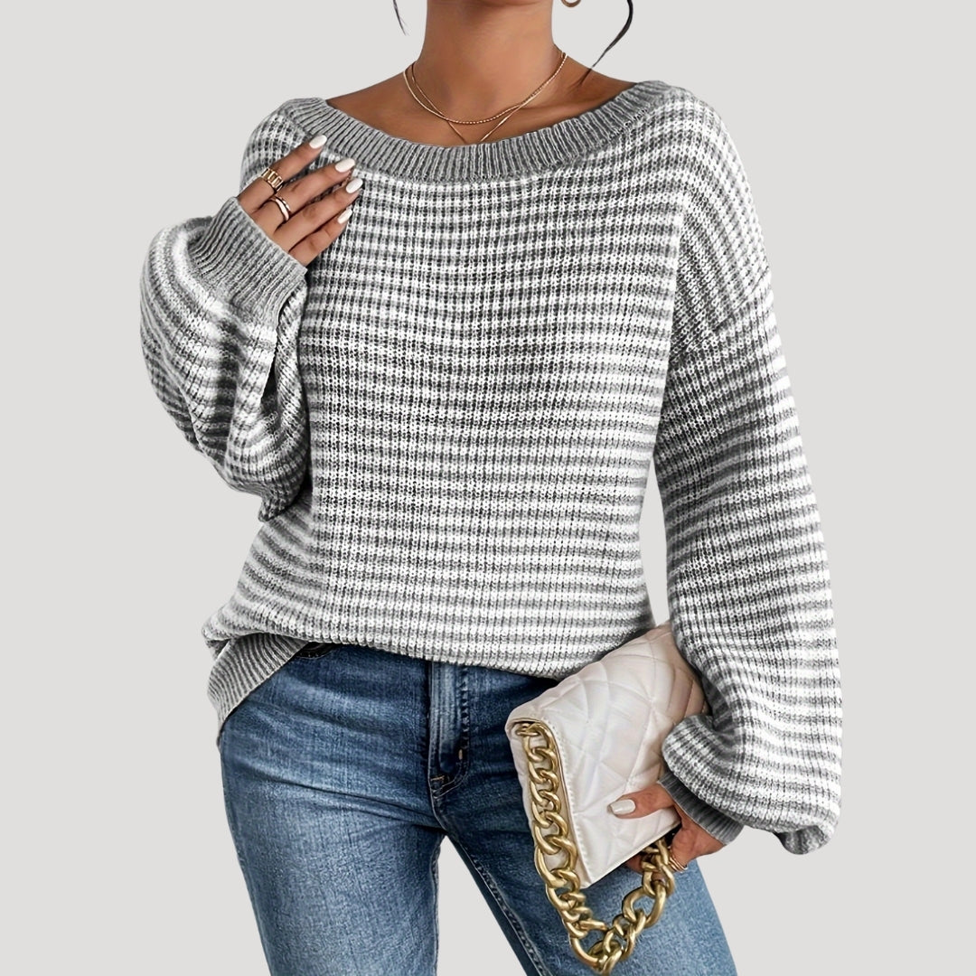 Studio Harvyn | Women - Oversized Striped Knit Jumper - Soft Style