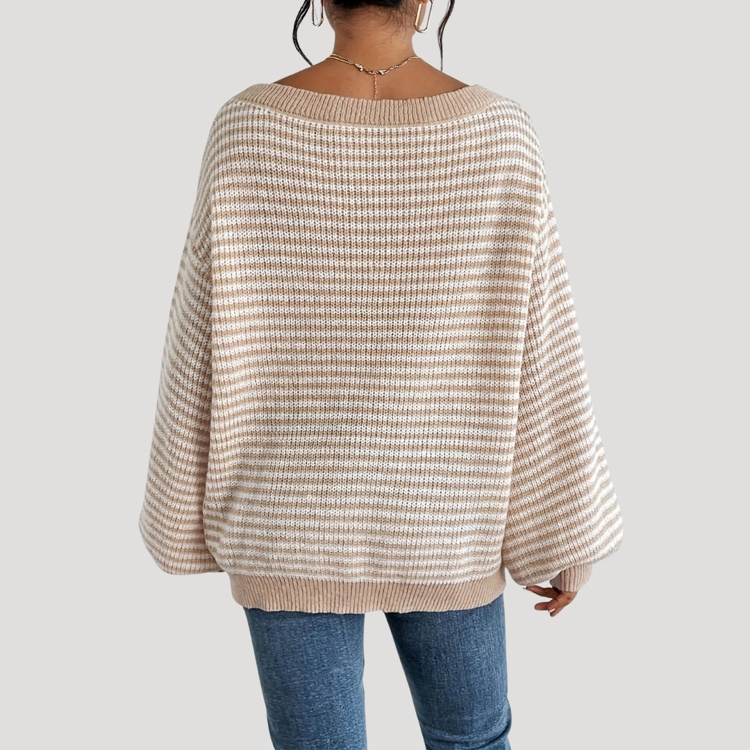 Studio Harvyn | Women - Oversized Striped Knit Jumper - Soft Style