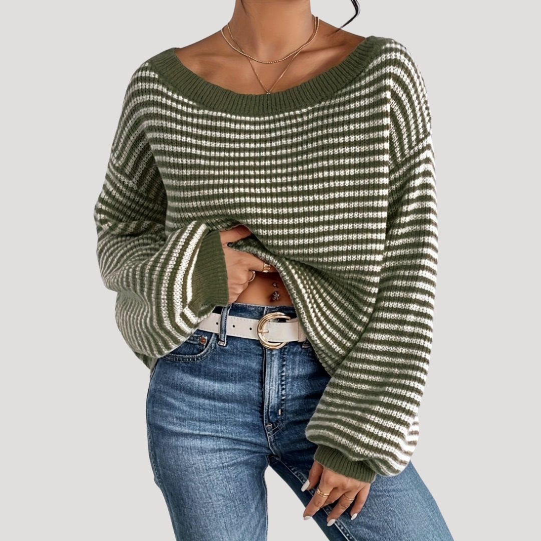 Studio Harvyn | Women - Oversized Striped Knit Jumper - Soft Style