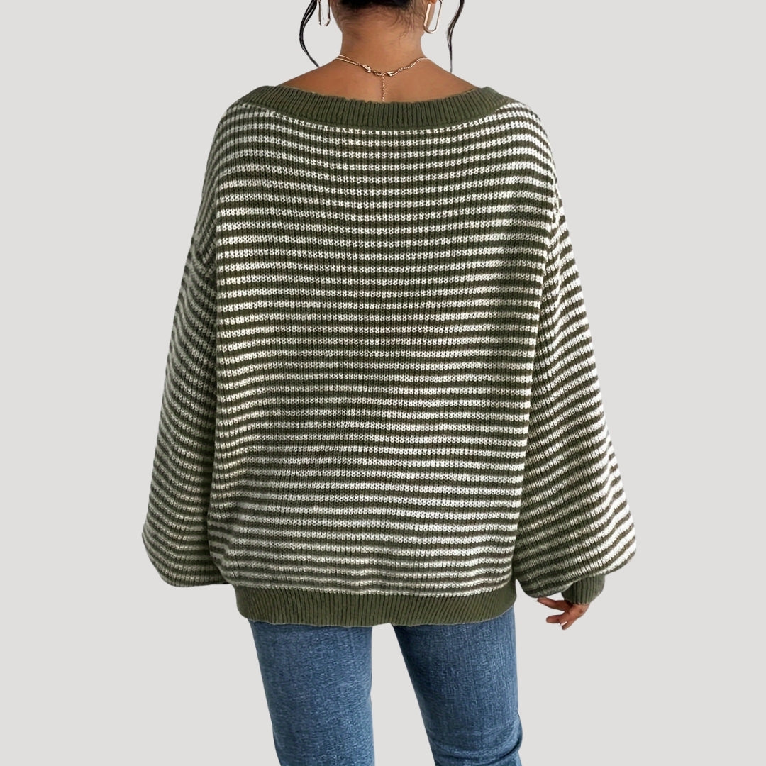 Studio Harvyn | Women - Oversized Striped Knit Jumper - Soft Style