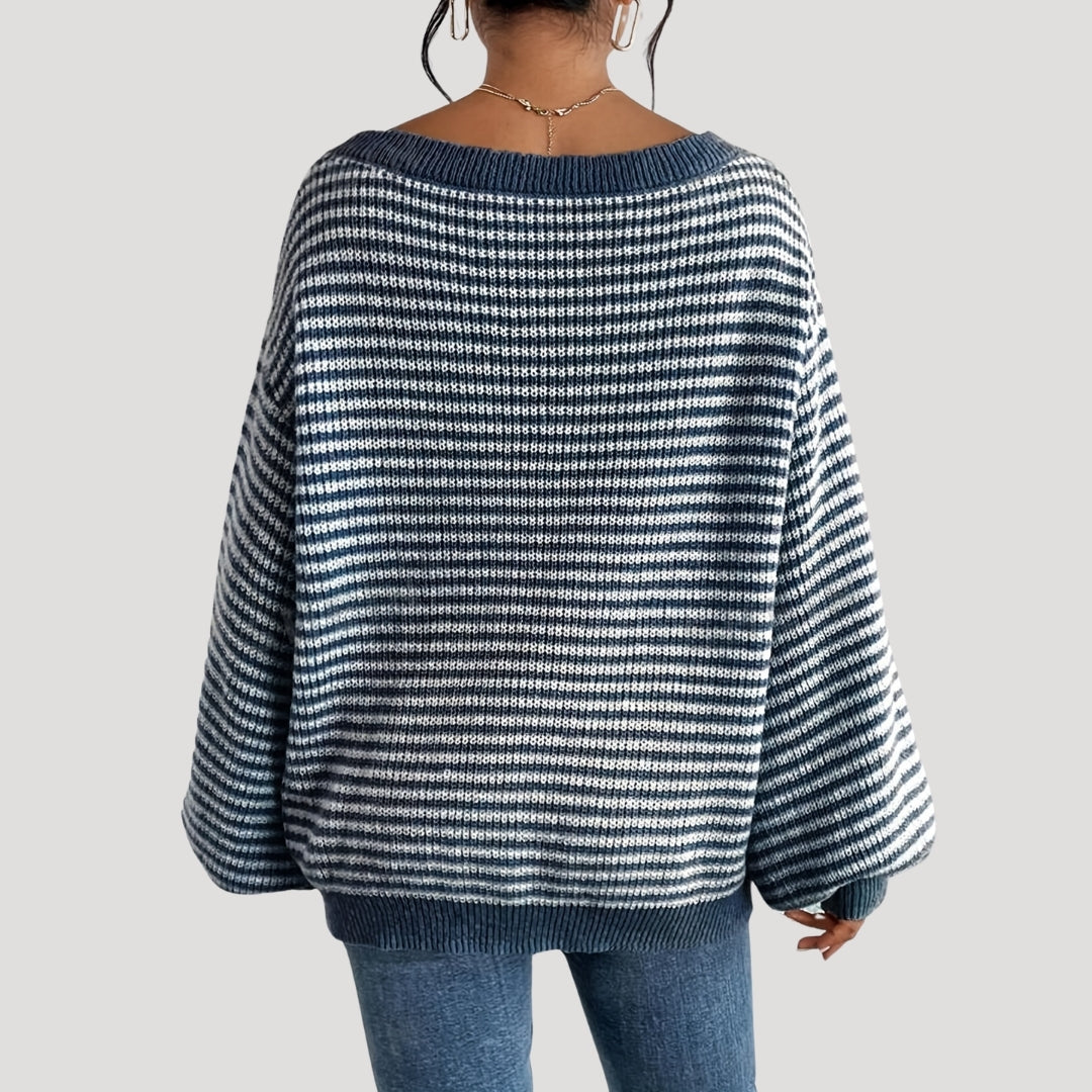 Studio Harvyn | Women - Oversized Striped Knit Jumper - Soft Style