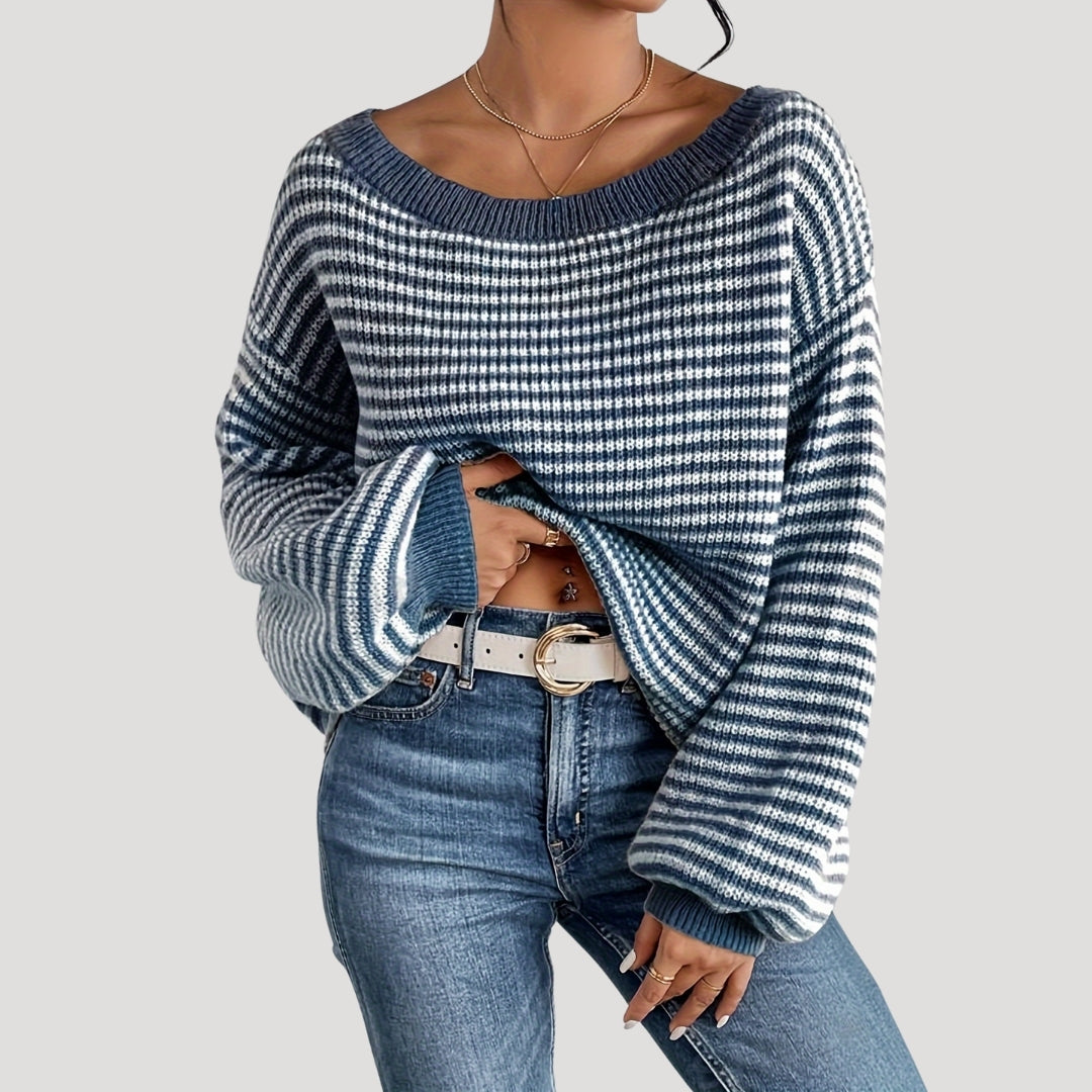 Studio Harvyn | Women - Oversized Striped Knit Jumper - Soft Style
