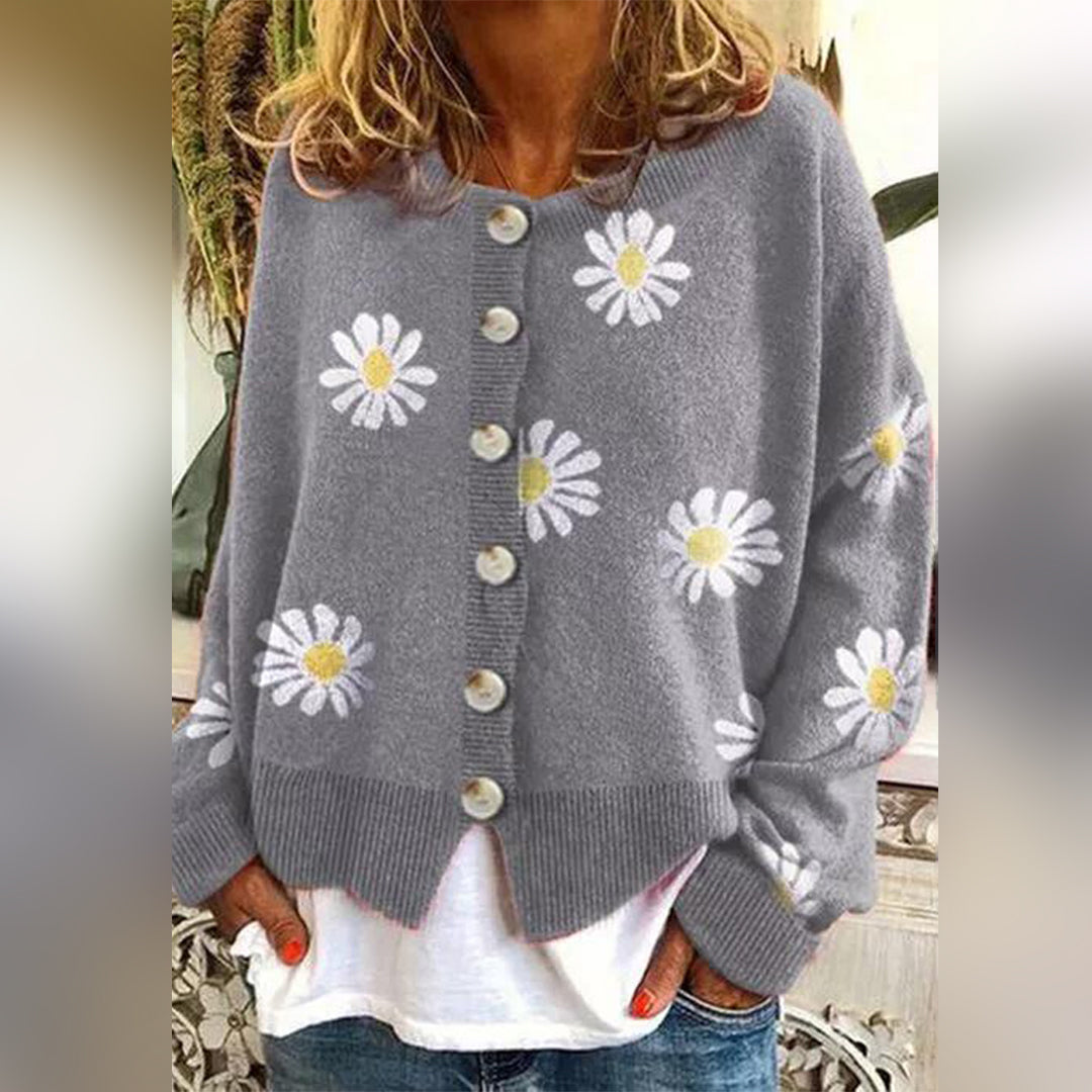 Studio Harvyn | Women - Knitted Jumper - Floral Long Sleeve