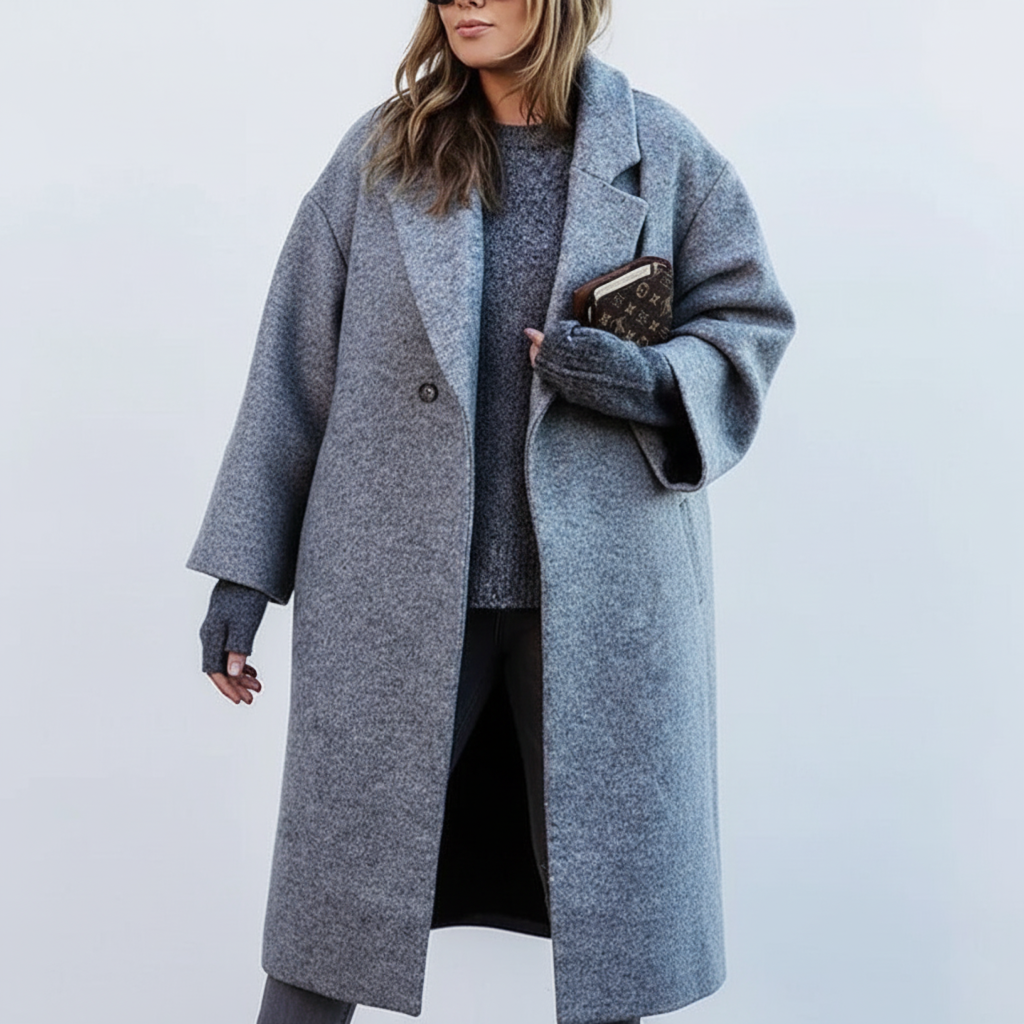 Studio Harvyn | Women - Long Coat Plus Size - Wool Blend