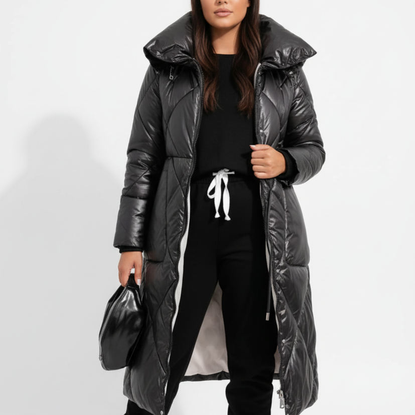 Studio Harvyn | Women - Long High Collar Puffer Jacket