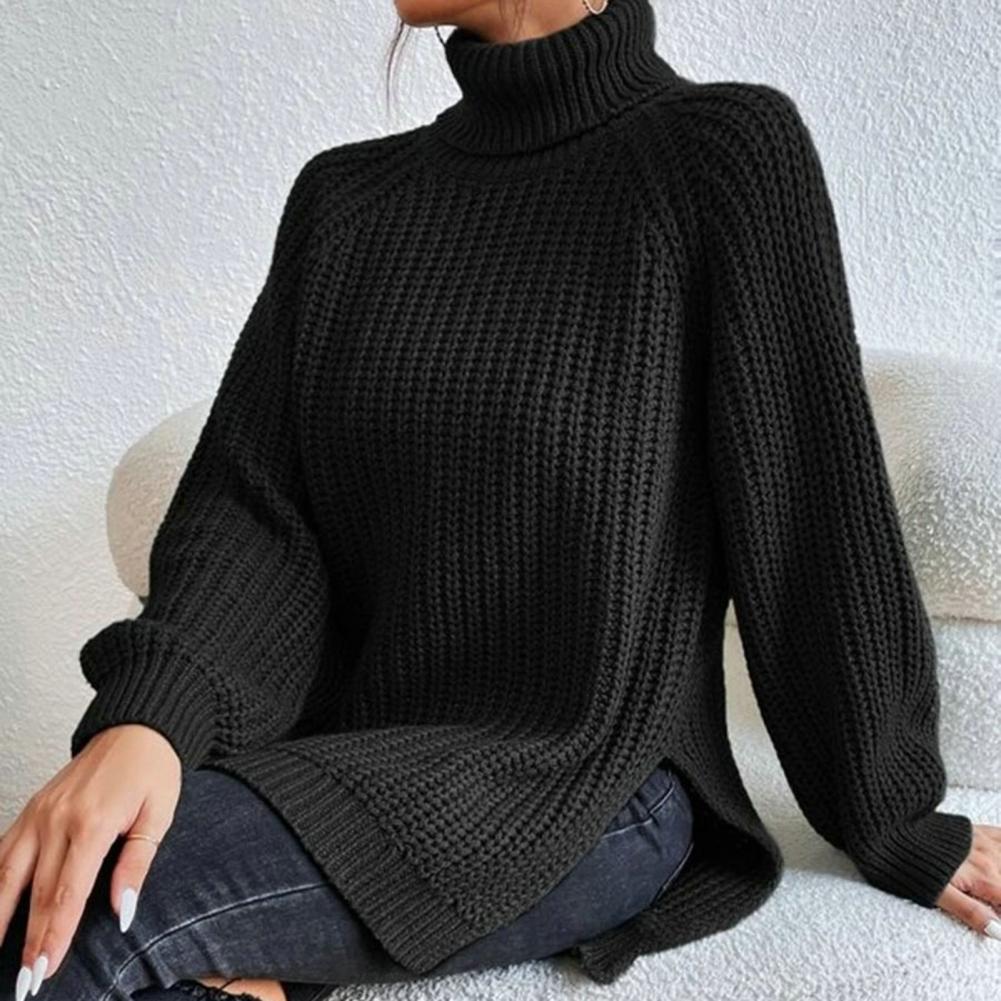 Studio Harvyn | Women – Ribbed Knit Turtleneck Sweater - Loose Fit
