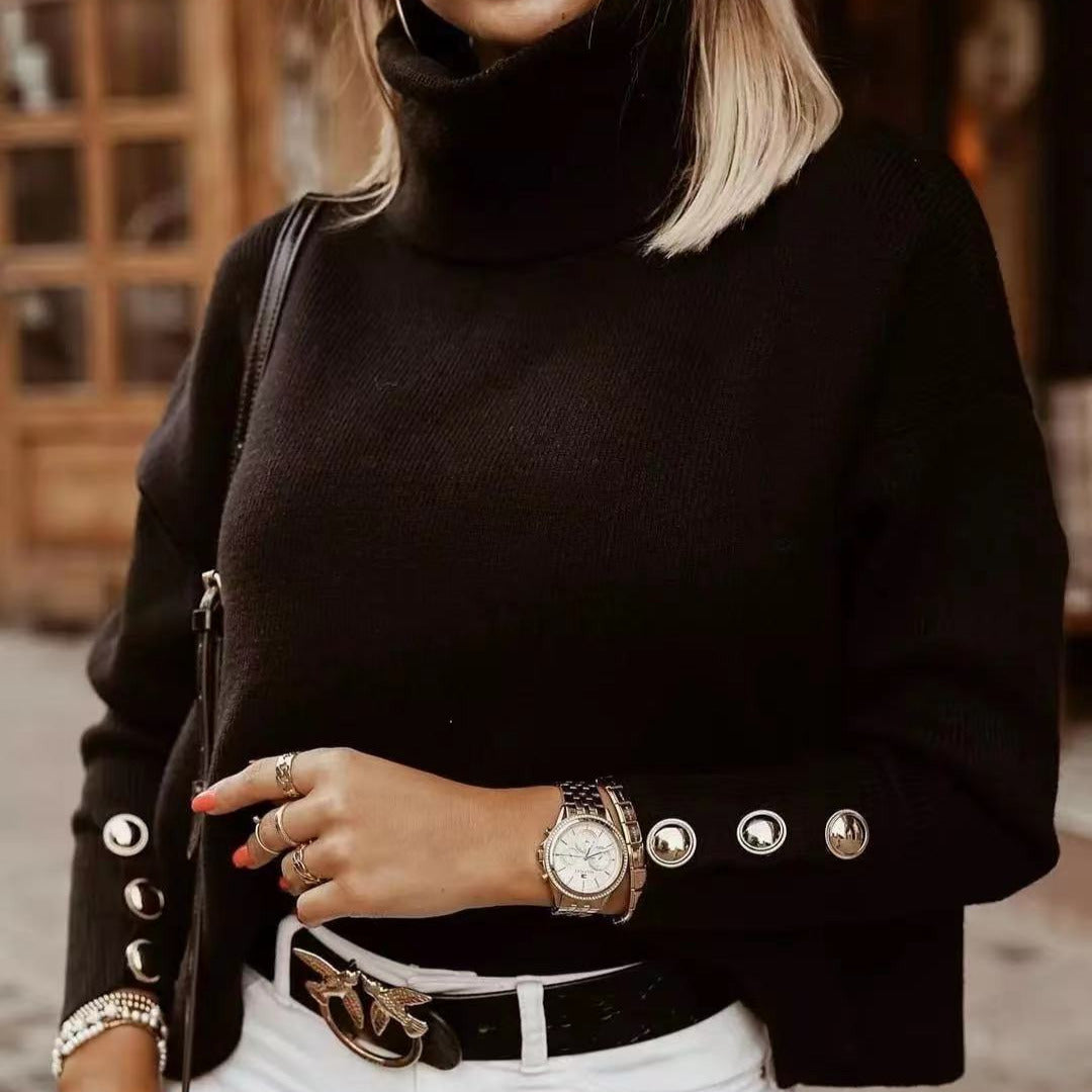 Studio Harvyn | Women – Relaxed Fit Turtleneck Sweater - Fine Knit Wool