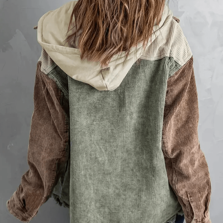 Studio Harvyn | Women – Hooded Jacket with Button Placket - Slim Fit