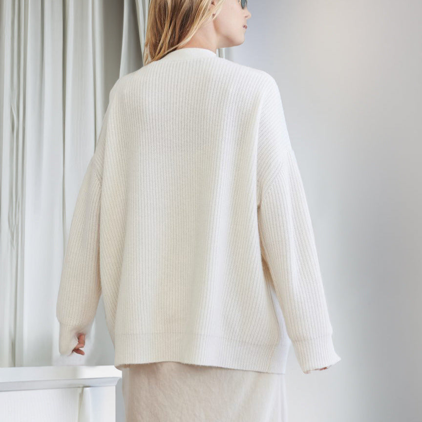 Studio Harvyn | Women – Cosy Oversized Cardigan - Ribbed Knit