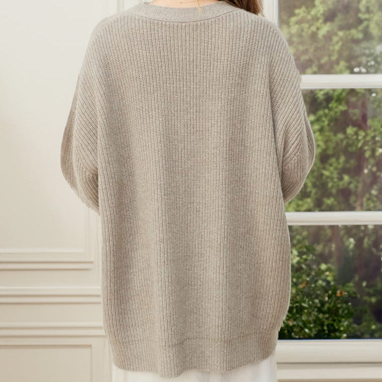 Studio Harvyn | Women – Cosy Oversized Cardigan - Ribbed Knit