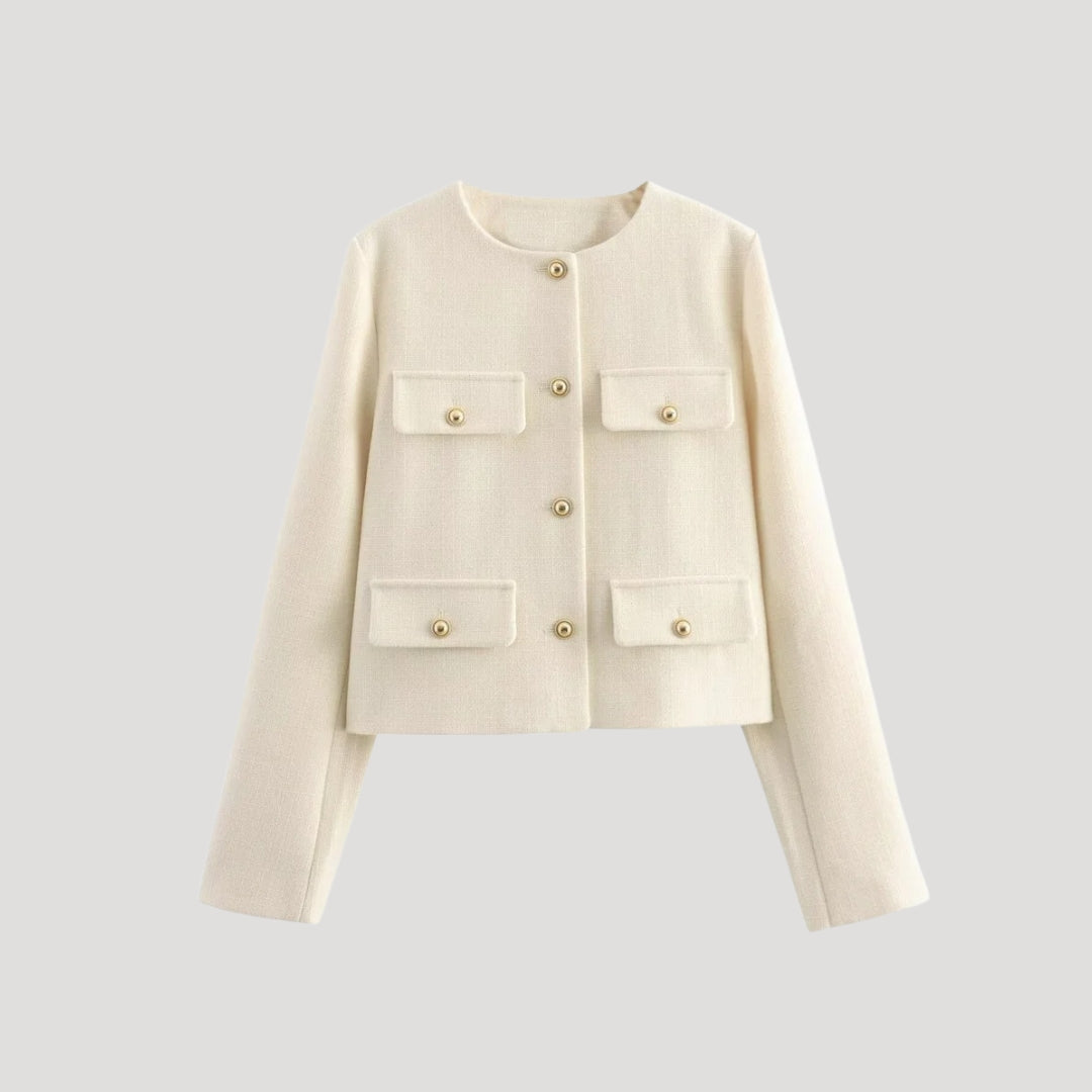 Studio Harvyn | Women- Cropped Cardigan with Pockets - Button-Up
