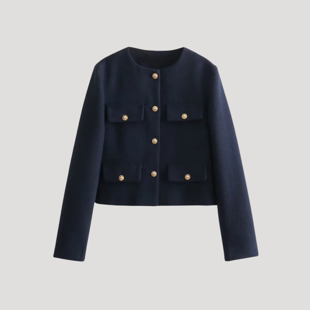 Studio Harvyn | Women- Cropped Cardigan with Pockets - Button-Up