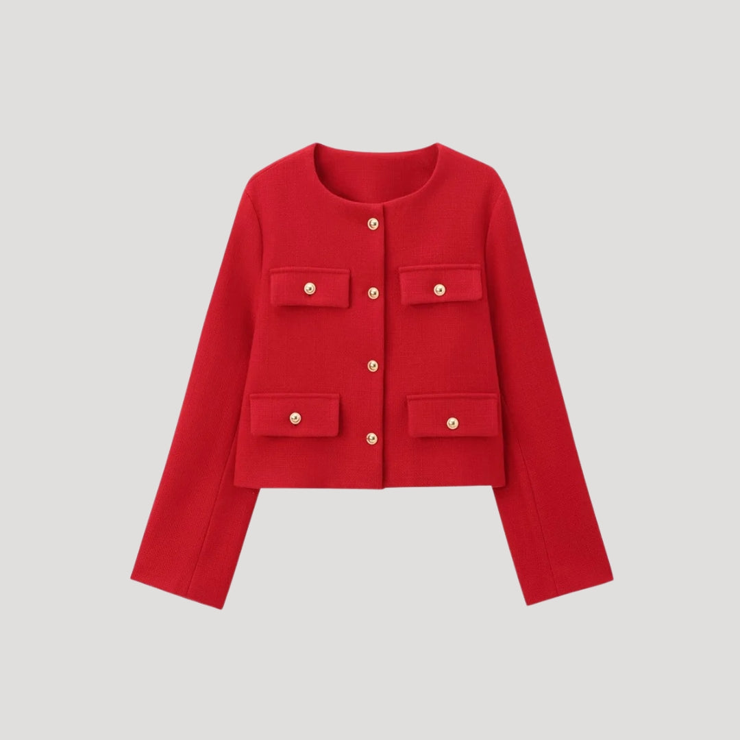 Studio Harvyn | Women- Cropped Cardigan with Pockets - Button-Up