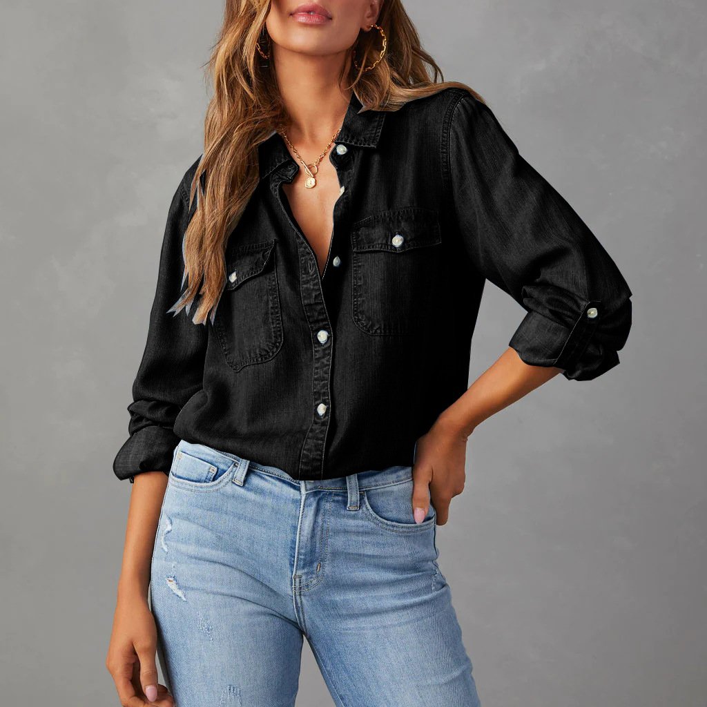 Studio Harvyn | Women - Long Sleeve Denim Shirt - Relaxed Fit