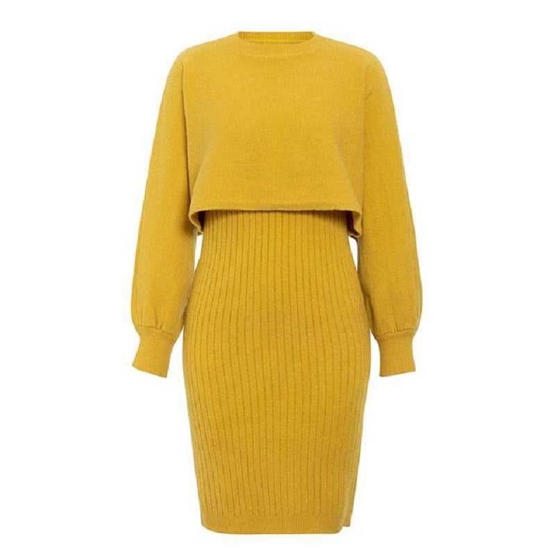 Studio Harvyn | Women - Midi Dress & Cropped Jumper Top - Knitted Set