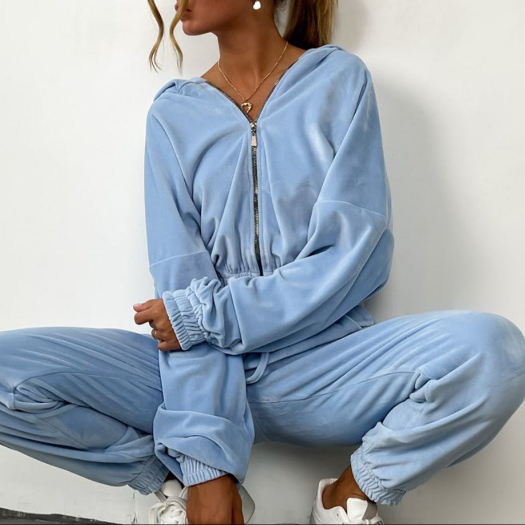 Studio Harvyn | Women - Fleece Tracksuit with Hood & Elastic Waistband