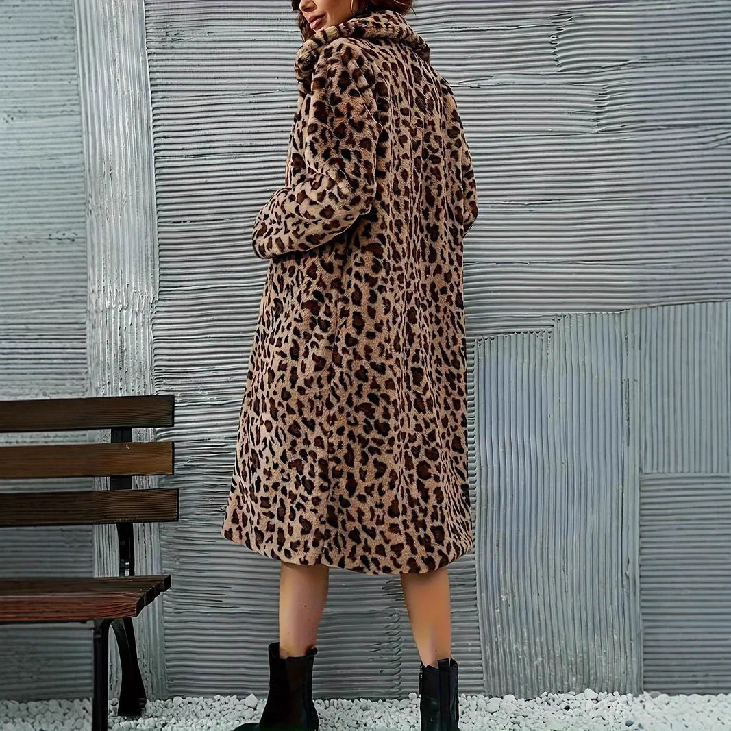 Studio Harvyn | Women - Leopard Faux Fur Coat - Stylish & Cosy