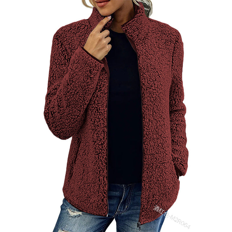 Studio Harvyn | Women - Fluffy Fleece Jacket - High Collar