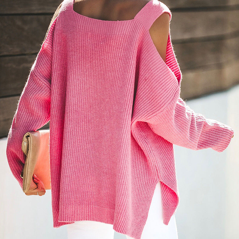 Studio Harvyn | Women - Knitted Jumper - Asymmetric Neckline Design