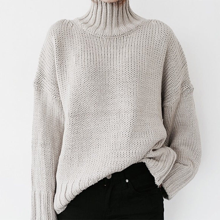 Studio Harvyn | Women - Chunky Knit Jumper with High Collar