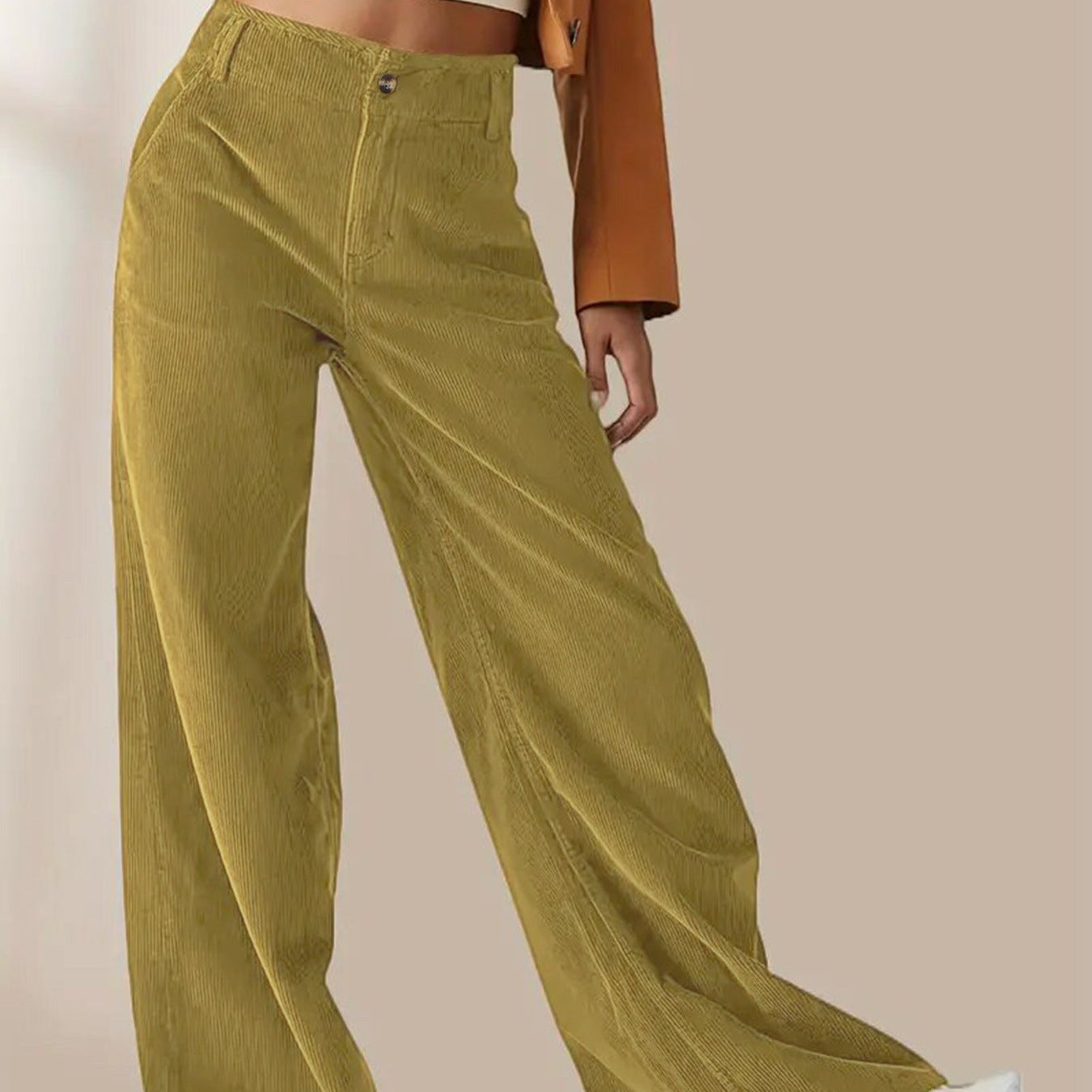 Studio Harvyn | Women - Wide Leg Corduroy Trousers - Casual Style