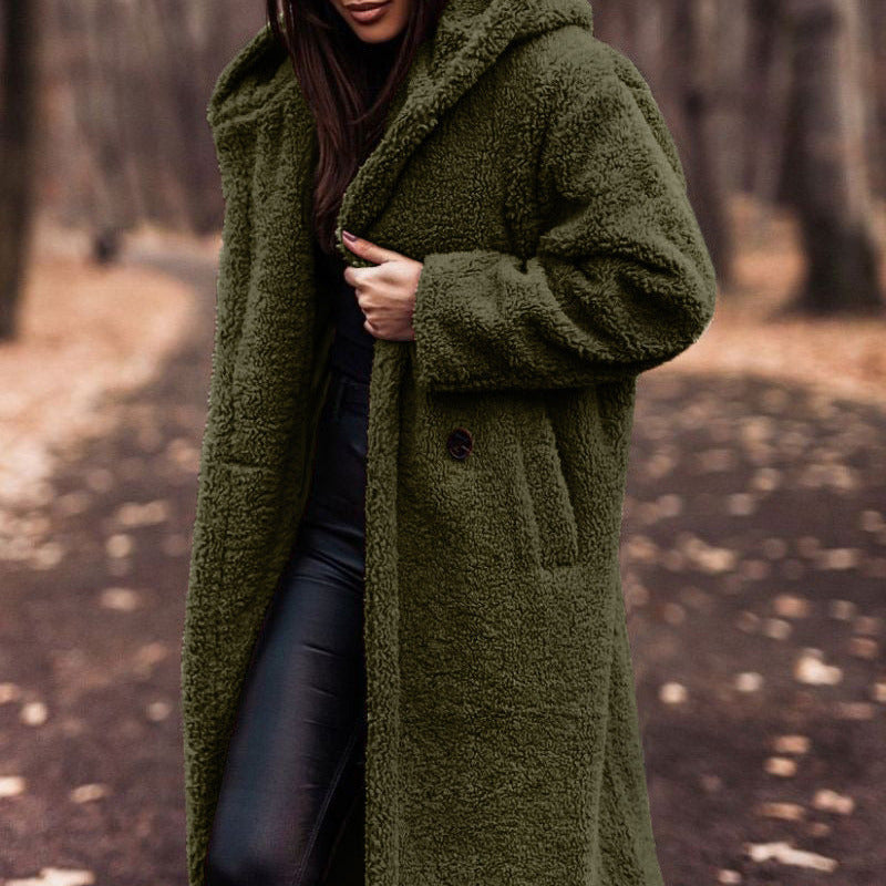 Studio Harvyn | Women - Stylish Long Hooded Coat - Warm Design