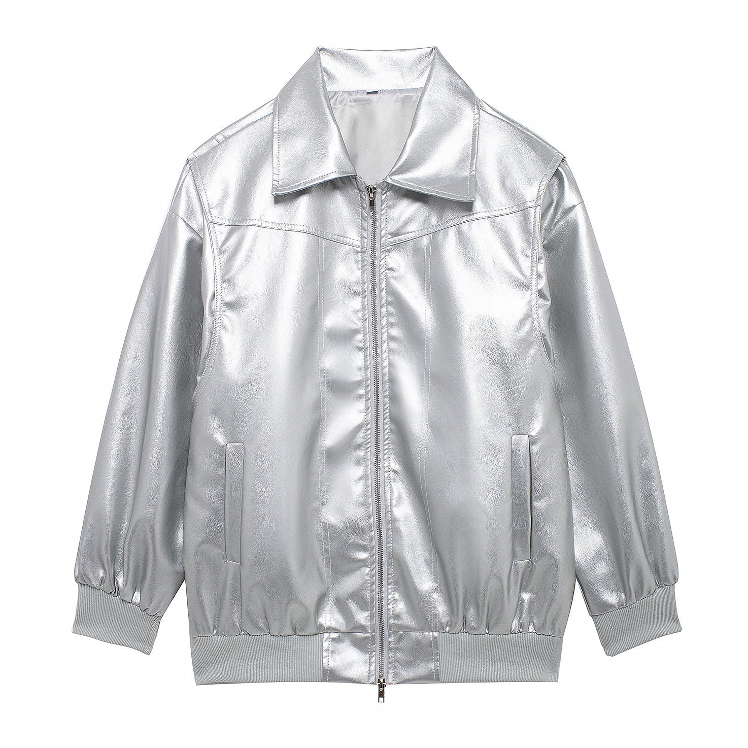 Studio Harvyn | Women - Faux Leather Jacket - Elastic Cuffs