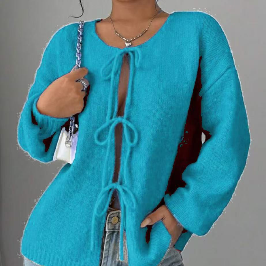 Studio Harvyn | Women - Oversized Knitted Lace-Up Jumper