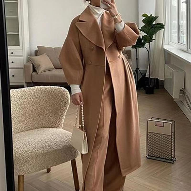 Studio Harvyn | Women - Double Breasted Maxi Coat - Elegant Style