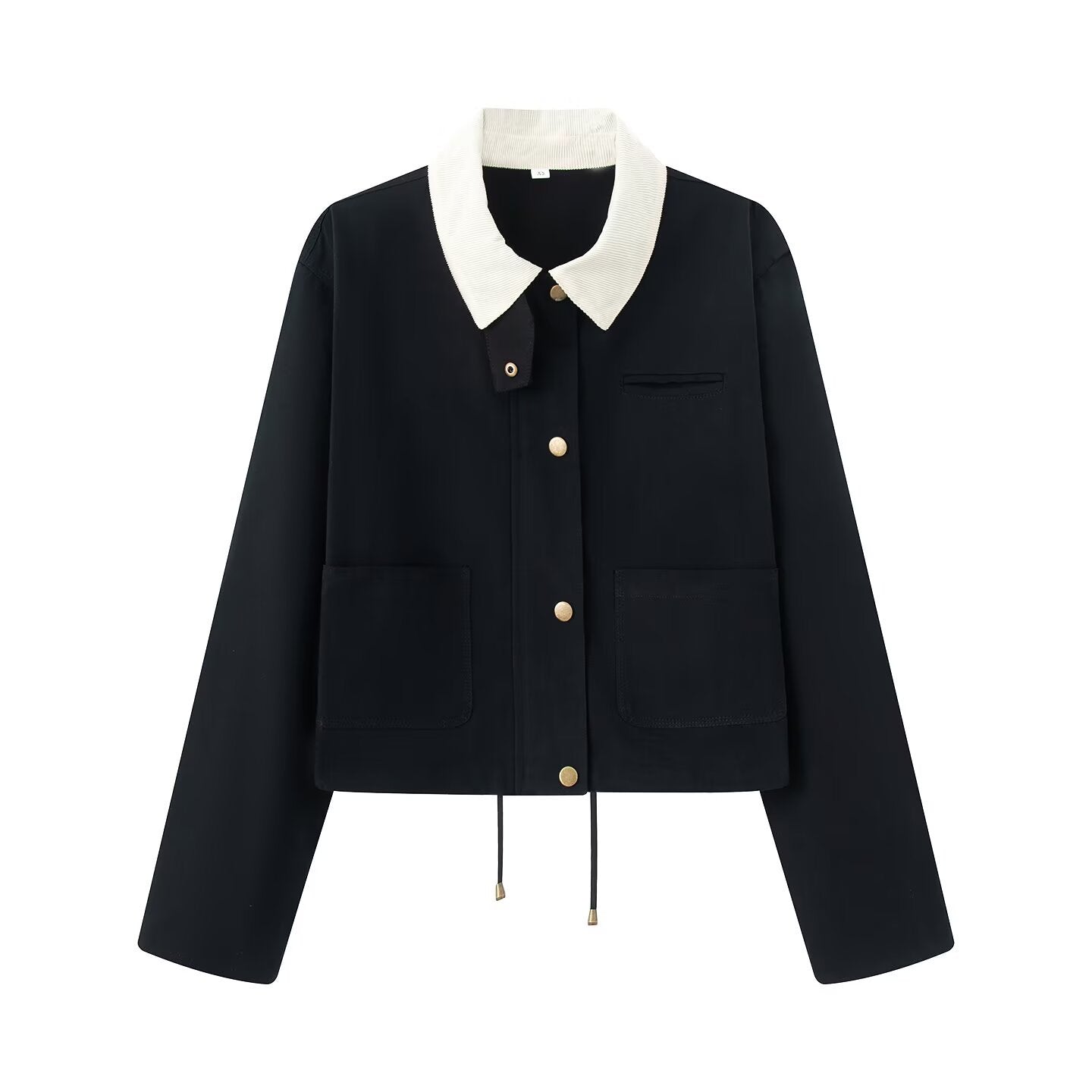 Studio Harvyn | Women - Casual Jacket with Contrast Collar & Pockets