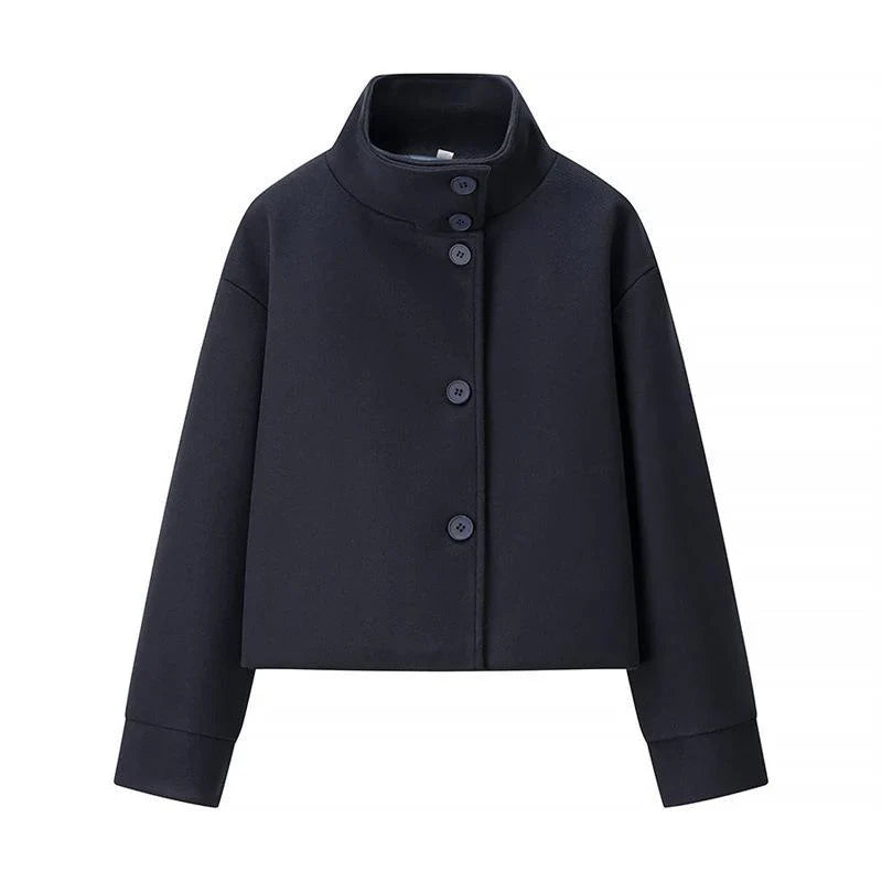 Studio Harvyn | Women - Stylish Cropped Jacket - High Collar Design