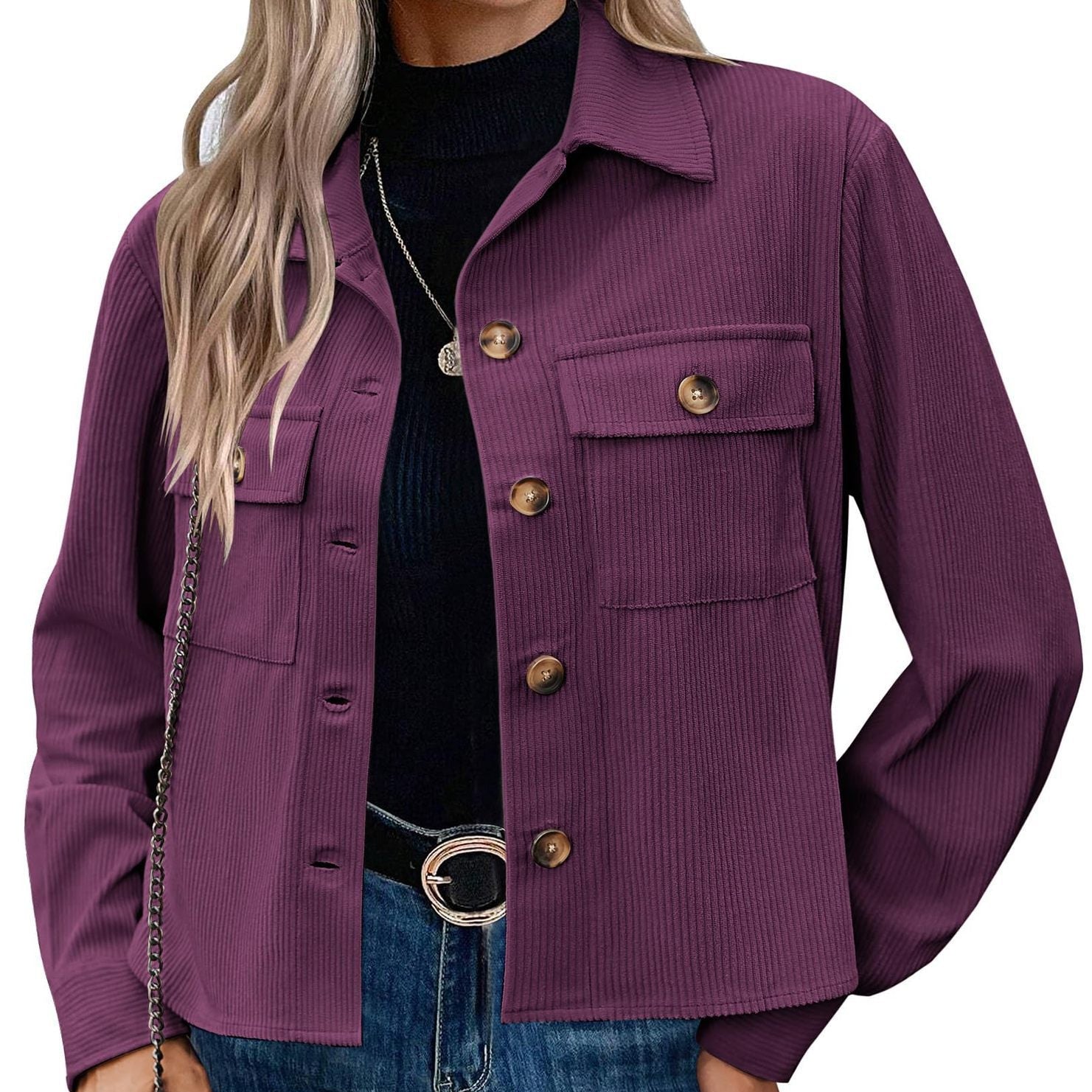 Studio Harvyn | Women - Corduroy Jacket - Breast Pockets