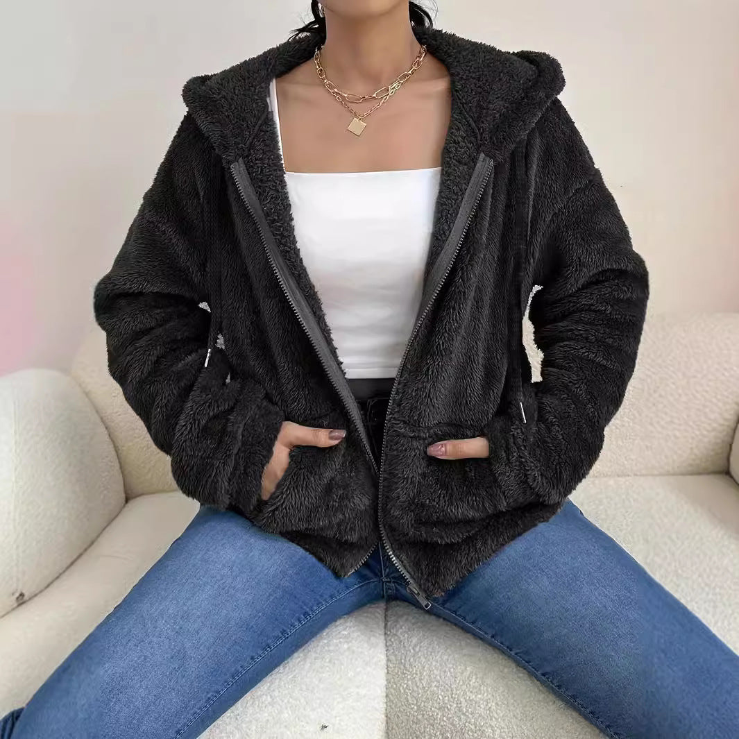 Studio Harvyn | Women - Cosy Fleece Jacket with Hood & Pockets