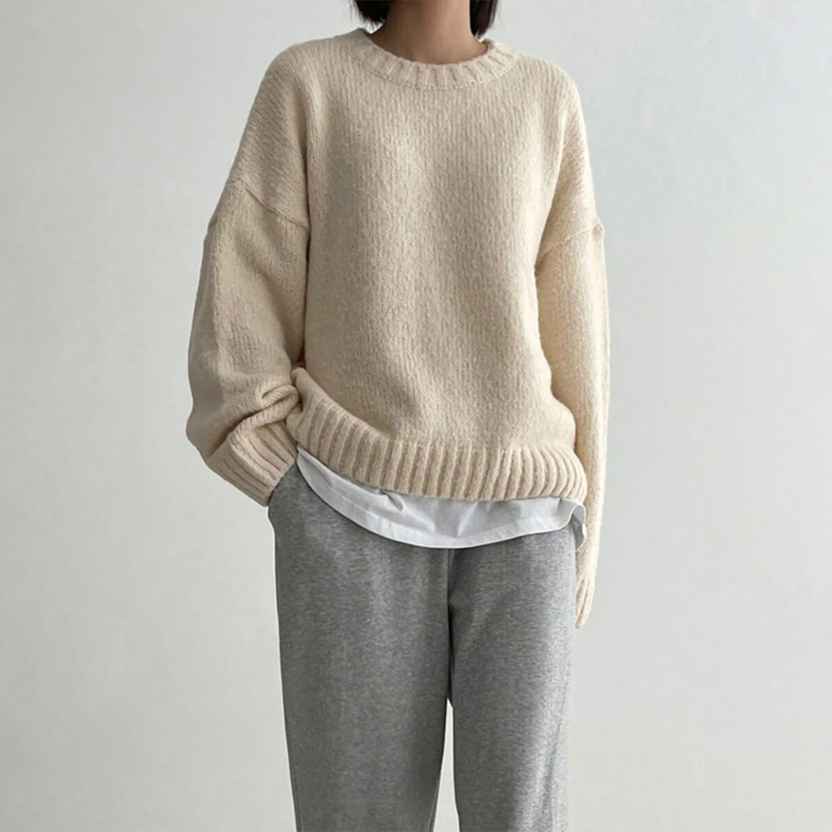 Studio Harvyn | Women – Oversized Knit Jumper - Crew Neck Style
