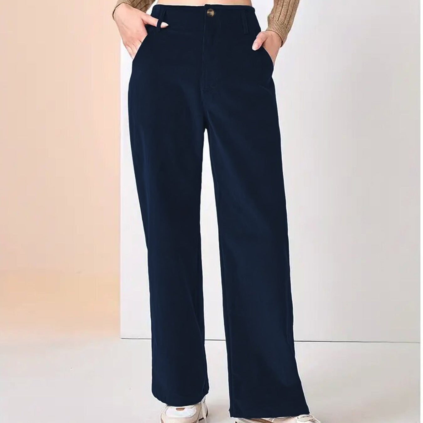 Studio Harvyn | Women - Wide Leg Corduroy Trousers - Casual Style