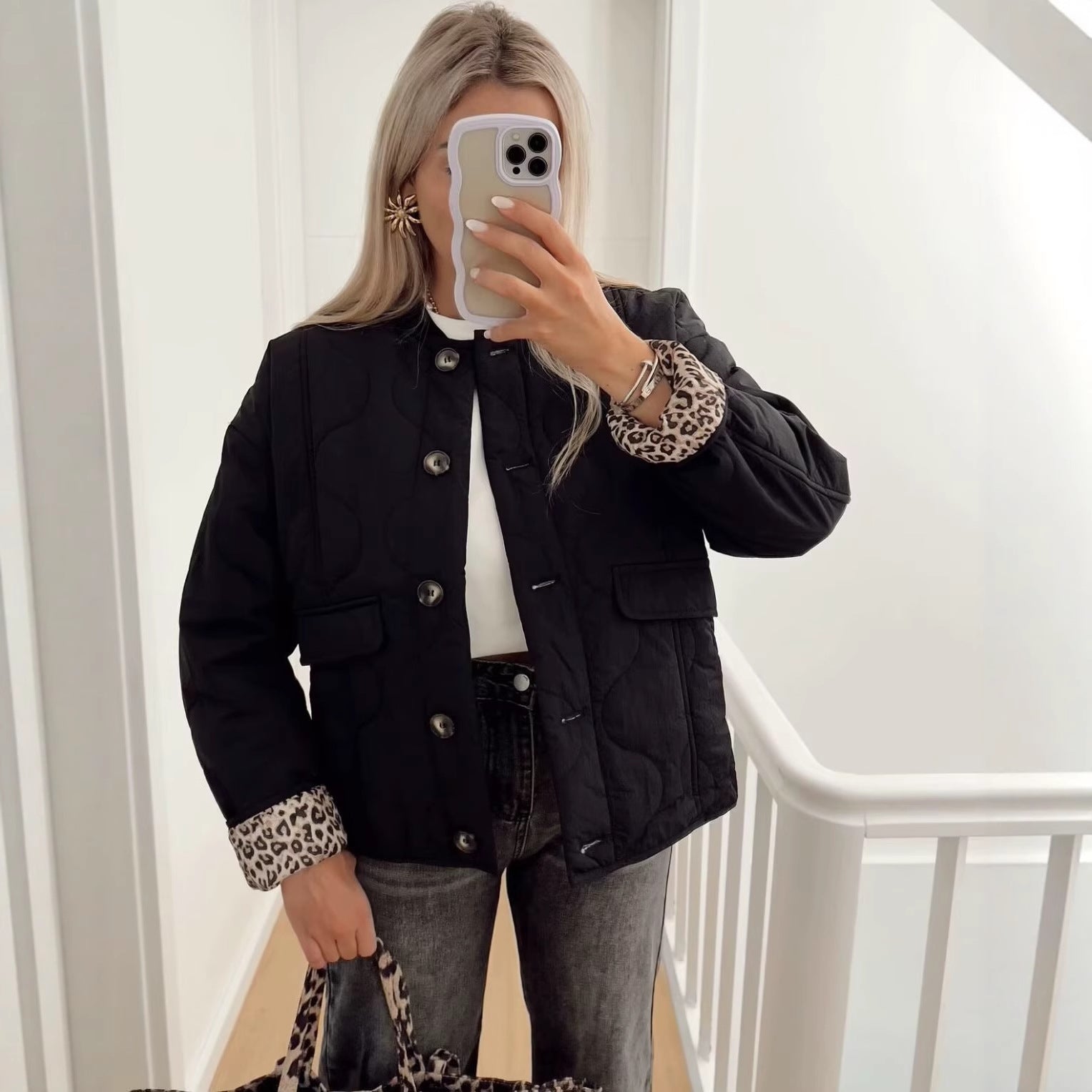 Studio Harvyn | Women - Oversized Casual Jacket - Quilted Design