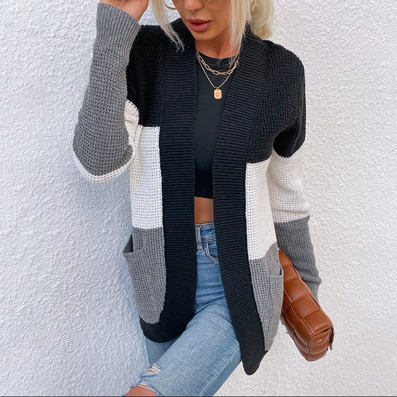 Studio Harvyn | Women  - Open Front Knit Cardigan with Pockets