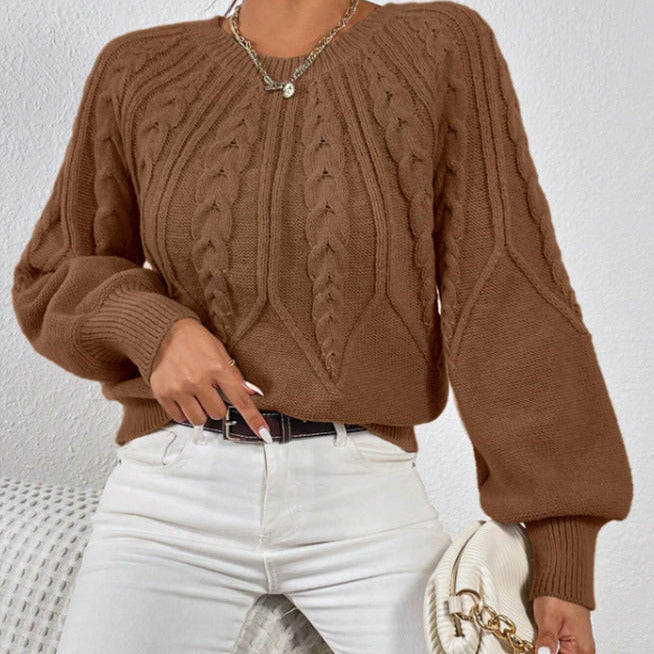 Studio Harvyn | Women - Cable Pattern Knitted Jumper - Wide Cut