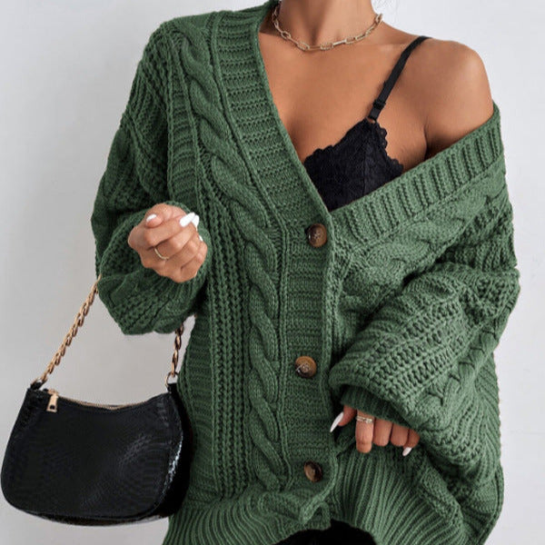 Studio Harvyn | Women - Cable Knit Cardigan - Cozy Knitwear