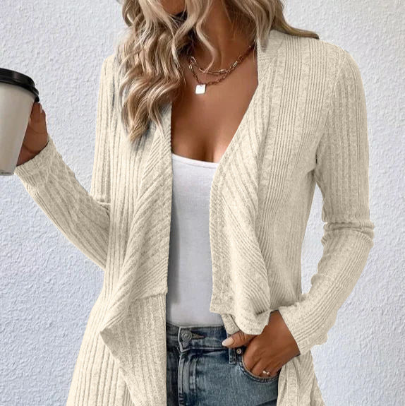 Studio Harvyn | Women - Casual Cosy Cardigan - Asymmetric Hem