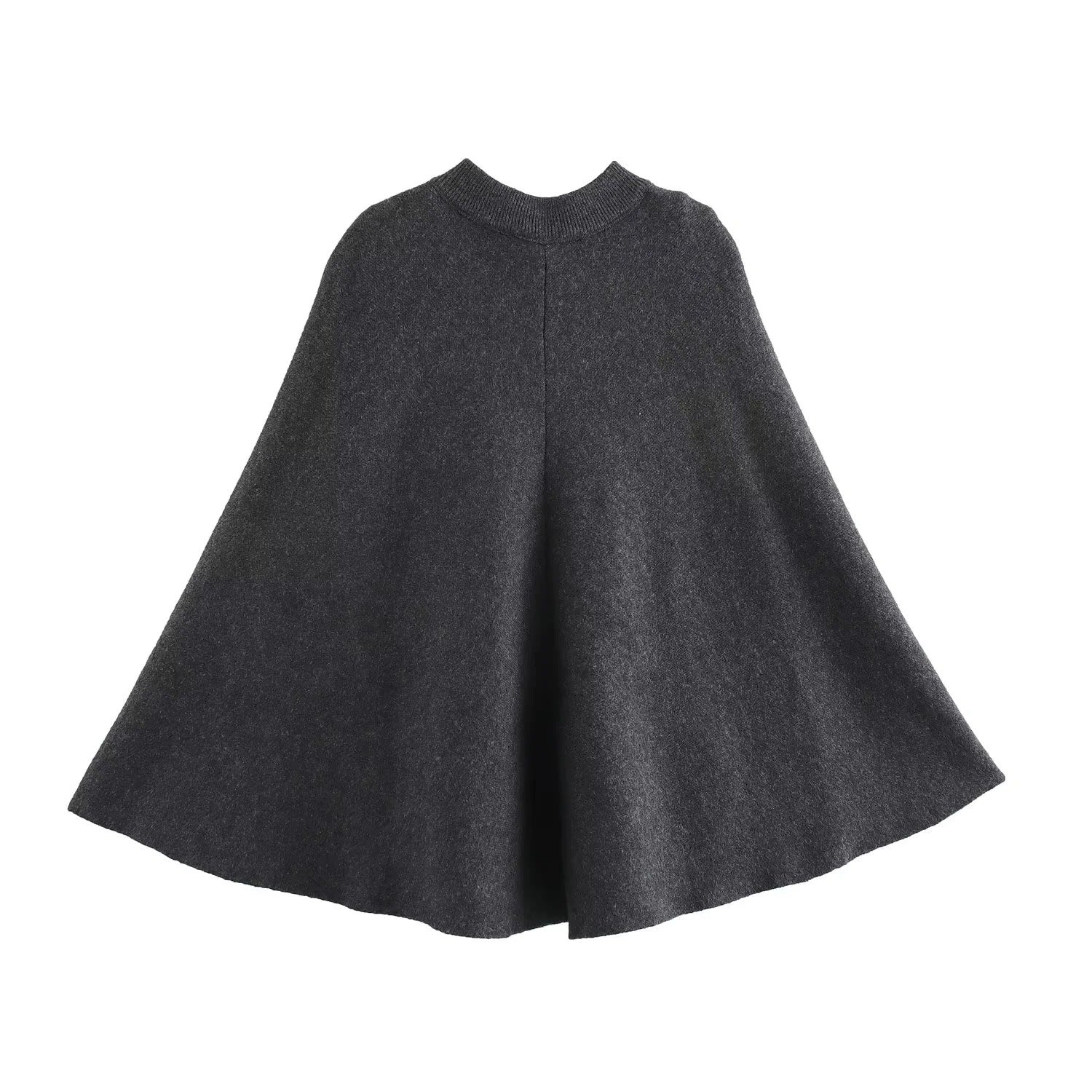 Studio Harvyn | Women - Stand Collar Cape Jacket - Button Detail