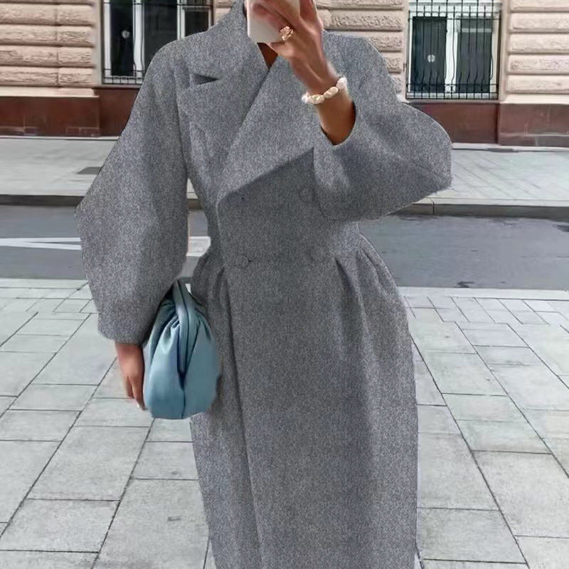Studio Harvyn | Women - Double Breasted Maxi Coat - Elegant Style
