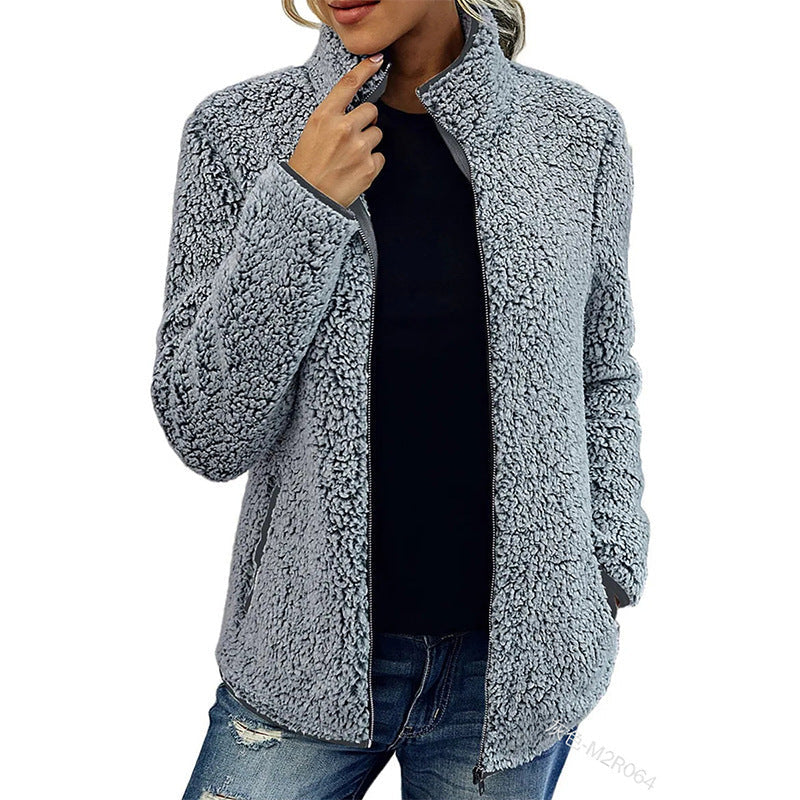 Studio Harvyn | Women - Fluffy Fleece Jacket - High Collar