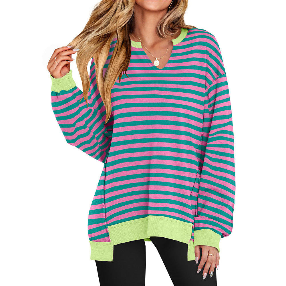 Studio Harvyn | Women - Casual V-Neck Pullover with Oversized Sleeves