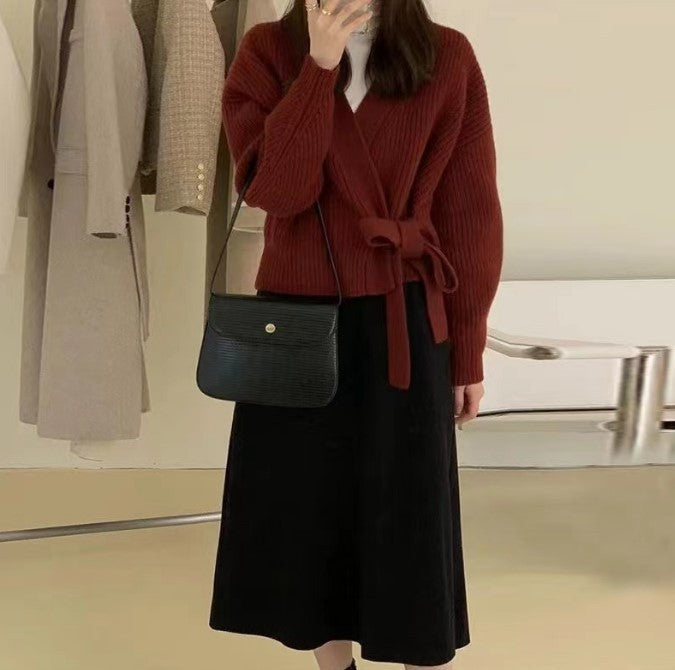 Studio Harvyn | Women - Wrap Cardigan - Wide Sleeves & Waist Belt