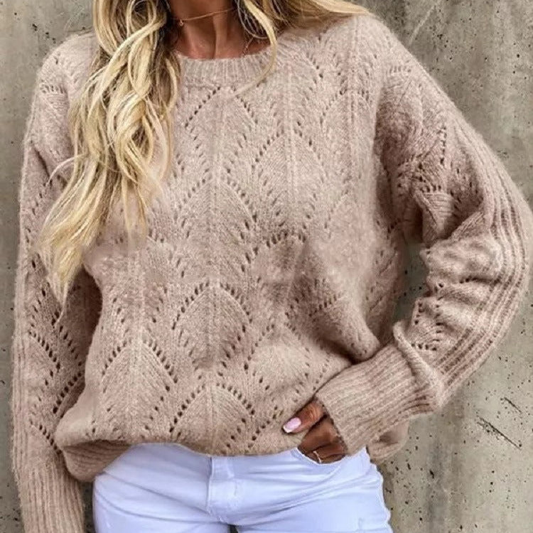 Studio Harvyn | Women - Knitted Jumper - Fine Lace Pattern