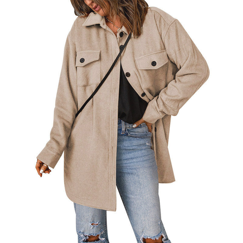 Studio Harvyn | Women –Chic Overshirt Jacket with Breast Pockets
