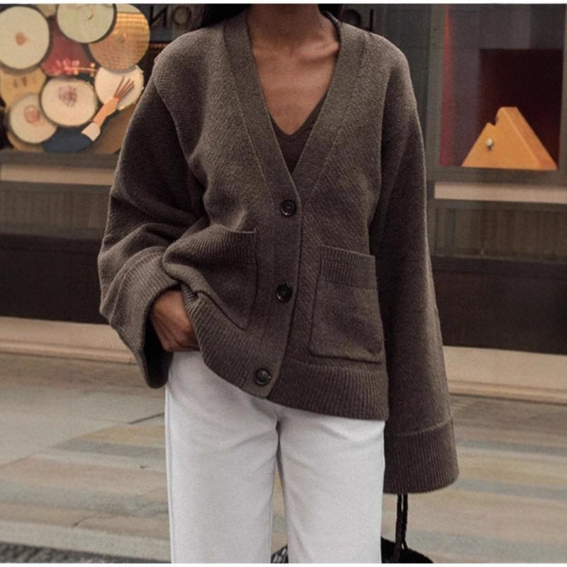 Studio Harvyn | Women - Voluminous Sleeves Cardigan with Pockets